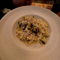 Artichoke, spinach, lemon, tagliatelle at Soots  in Manchester