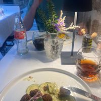 My falafel with vegan coleslaw and courgette, very slightly eaten  at Portun in Dubrovačko-neretvanska županija