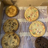 Vegan options: Fried ice cream, birthday cake, chocolate chunk and double chocolate chunk cookies   at Insomnia Cookies in Manchester