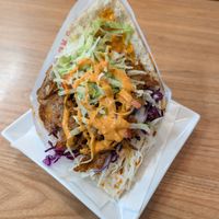 Veganer Döner auf Seitanbasis at Adar Imbiss in Niedersachsen