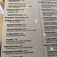 Vegan items are labeled on the menu.  at Palermo Italian Restaurant in San Jose