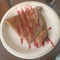 Buckwheat crepes with red berries. at La Crêperie de Paris in Lake Buena Vista