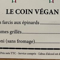 Three vegan options  at Restaurant Il Donka Millo La teste in Nouvelle-aquitaine