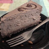 Mocha pie slice at European Street Cafe  in Jacksonville
