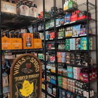 Interior shop - beer section at European Street Cafe  in Jacksonville