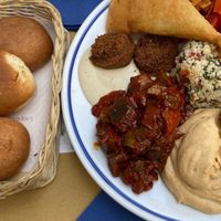 Veggie platter for 2 (you have to ask for one without latkes as they’re not vegan)  at Ruths in Florence