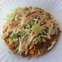 vegan tostada at Taco Bros - Food Truck in Fargo
