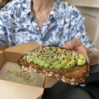 Avocado toast  at Wild roots eatery in Northampton