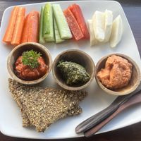 dip platter  at The Seeds of Life in Ubud