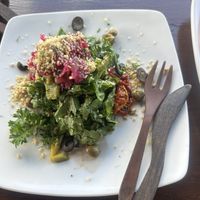 bagel (topped w salad)  at The Seeds of Life in Ubud