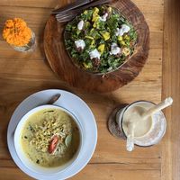  Salad, laksa and smoothie   at The Seeds of Life in Ubud