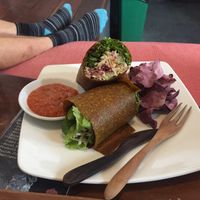 the vegetable wraps at The Seeds of Life in Ubud