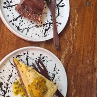 Chocolate tarte & passionfruit cheesecake at The Seeds of Life in Ubud