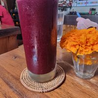 Beetroot & ginger juice at The Seeds of Life in Ubud