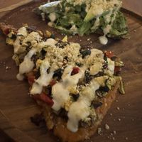 Tomato marinara pizza slice with veges .. the winner!  at The Seeds of Life in Ubud