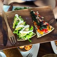 Raw pizza slices at The Seeds of Life in Ubud
