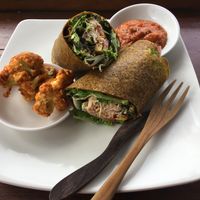 Raw wrap at The Seeds of Life in Ubud