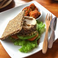 Raw burger at The Seeds of Life in Ubud