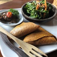 Raw samosas at The Seeds of Life in Ubud