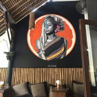 Outdoor seats at The Seeds of Life in Ubud