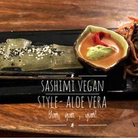 Aloe Vera sashimi  at The Seeds of Life in Ubud
