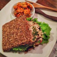 Pesto burger at The Seeds of Life in Ubud