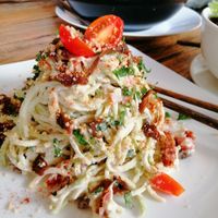 Raw carbonara at The Seeds of Life in Ubud