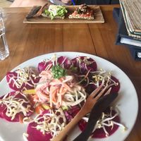 Blue cheese ravioli  at The Seeds of Life in Ubud