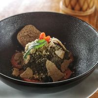 Walnut pesto gnocchi at The Seeds of Life in Ubud
