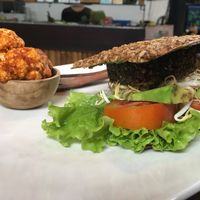 Pesto burger  at The Seeds of Life in Ubud