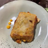 Lasagna with soy ragù   at La Locanda Del Gusto in Vicenza