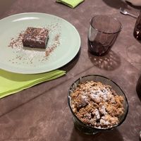 Cheesecake and coffee and hazelnut cake   at La Locanda Del Gusto in Vicenza