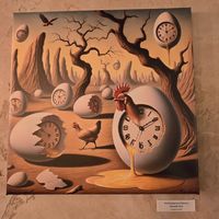 Chicken decorations everywhere at Poule&Poulette Brugge in Bruges