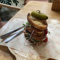 Cream cheese sandwich  at 2 Roots Plant-Based Café in Ho Chi Minh City