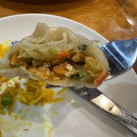 Momos made with carrots and other veggies  at Indian-Nepali Kitchen in Seattle