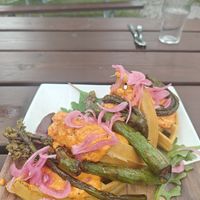Savoury vegan waffle. at Gotlandsvåfflan in Gotlands Län
