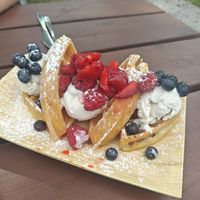 Sweet vegan waffle. at Gotlandsvåfflan in Gotlands Län