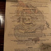 The menu in august 25  at Lost in Asia in Hobart