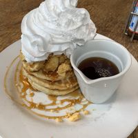 Vegan banoffee pancakes  at Cherry Reds Cafe and Bar in Birmingham