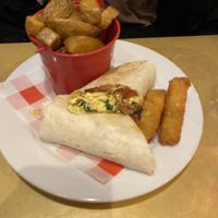 Vegan breakfast burrito   at Cherry Reds Cafe and Bar in Birmingham