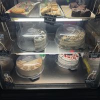 Cake display. 5 of 7 were vegan    at Cherry Reds Cafe and Bar in Birmingham