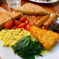 Fry-up (minus the mushrooms)  at Cherry Reds Cafe and Bar in Birmingham