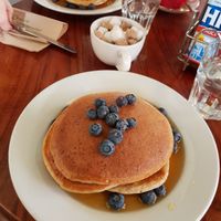 vegan pancakes  at Cherry Reds Cafe and Bar in Birmingham