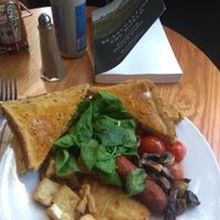 Vegan cooked breakfast (baked beans included!) at Cherry Reds Cafe and Bar in Birmingham