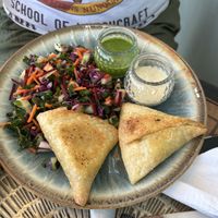 Samosa salad  at We Have Been Here Before in St Georges