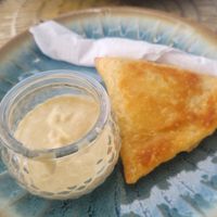 Samosa at We Have Been Here Before in St Georges