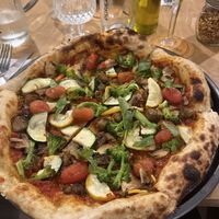 Pizza primavera with no cheese  at Stellina in Cundinamarca