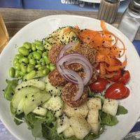 Allez allez bikers plate falafel (vegan)  at Restaurant Croz - Le Pub (Hotel des Alpes) in La Grave