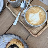 Cappuchino with pea milk  at Másképp - Specialty Coffee in Gyor