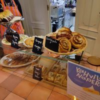 Cinnamon buns, salty stuff at Kahvila Napero  in Helsinki